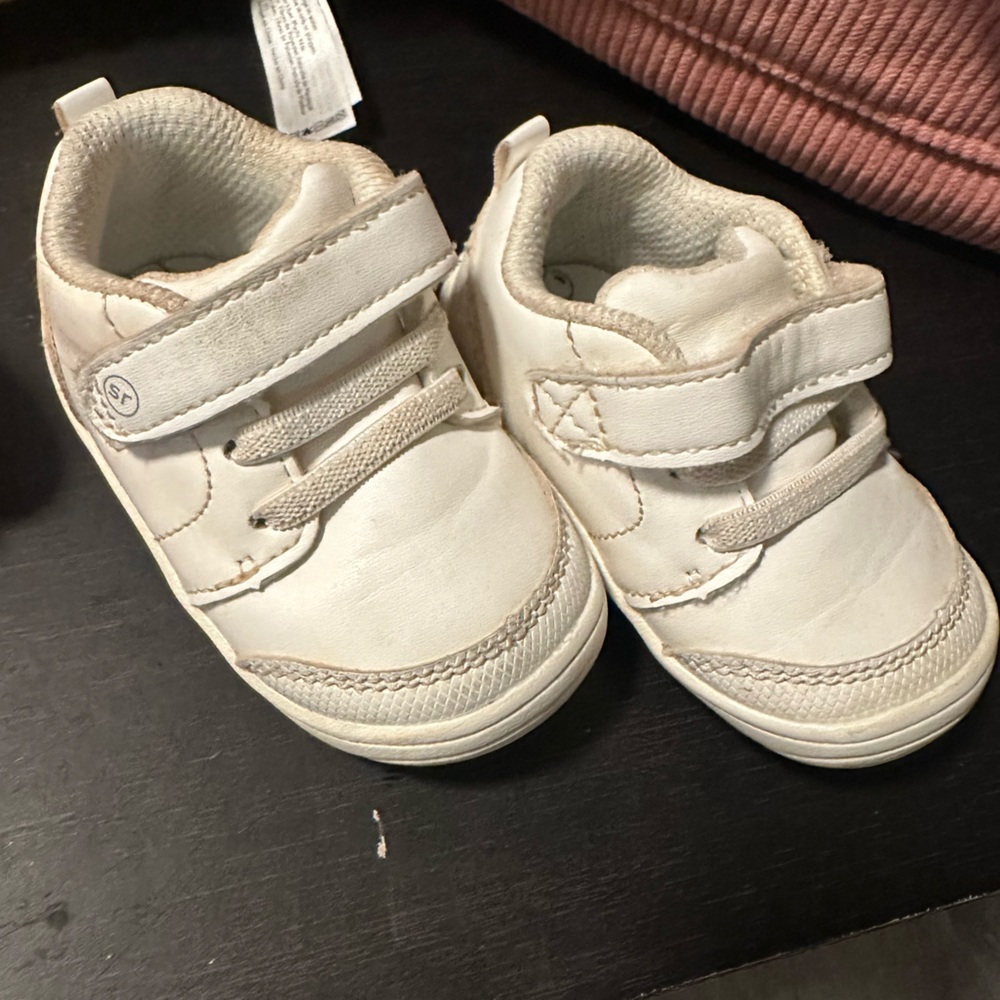 Stride Rite Cream Baby Walker Shoes